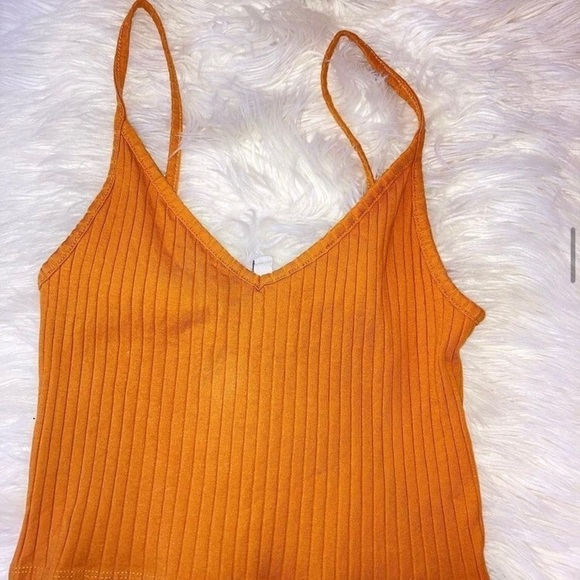 H&M Tops - Mustard ribbed tank top
